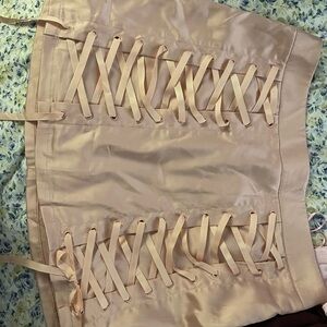 Sugar Thrillz Satin Skirt with Pink Accents